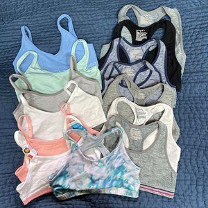Bras, Multi pack (14) Cat and Jack and Hanes Brand, Girls Size Medium